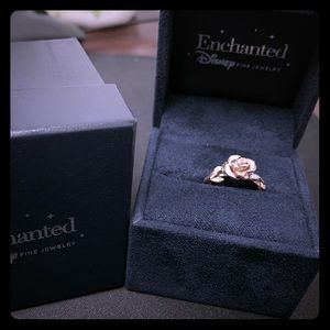 Disney Enchanted Rose Gold Belle Rose Ring